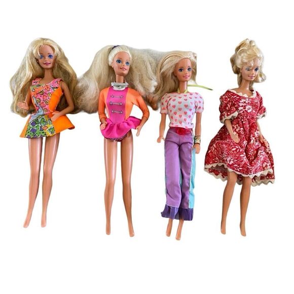 Lot of 4 Mattel Vintage Barbie Dolls Dancer - Picture 1 of 5